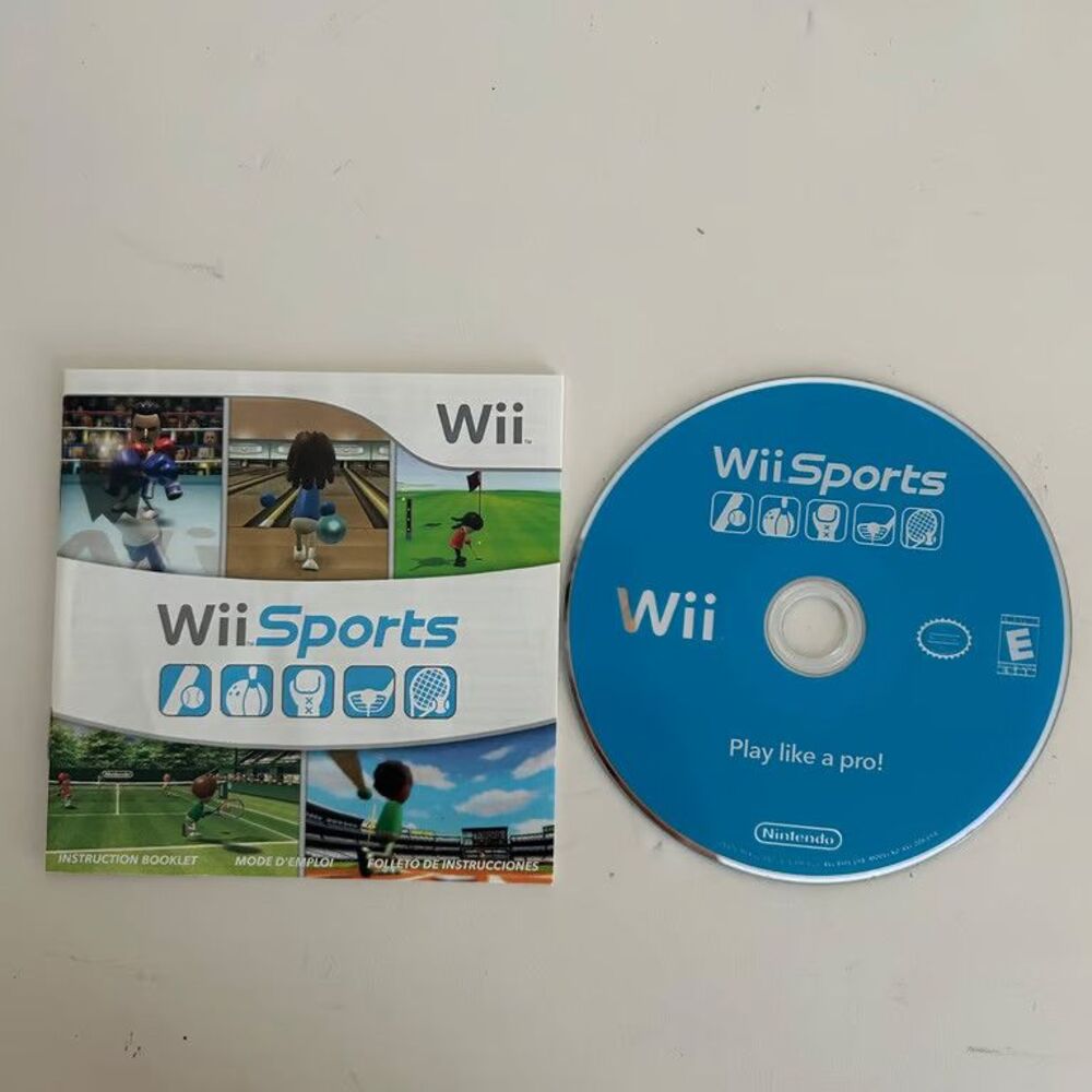 Nintendo Wii Sports Video Game Original Cardboard Sleeve with Manual Tested Work